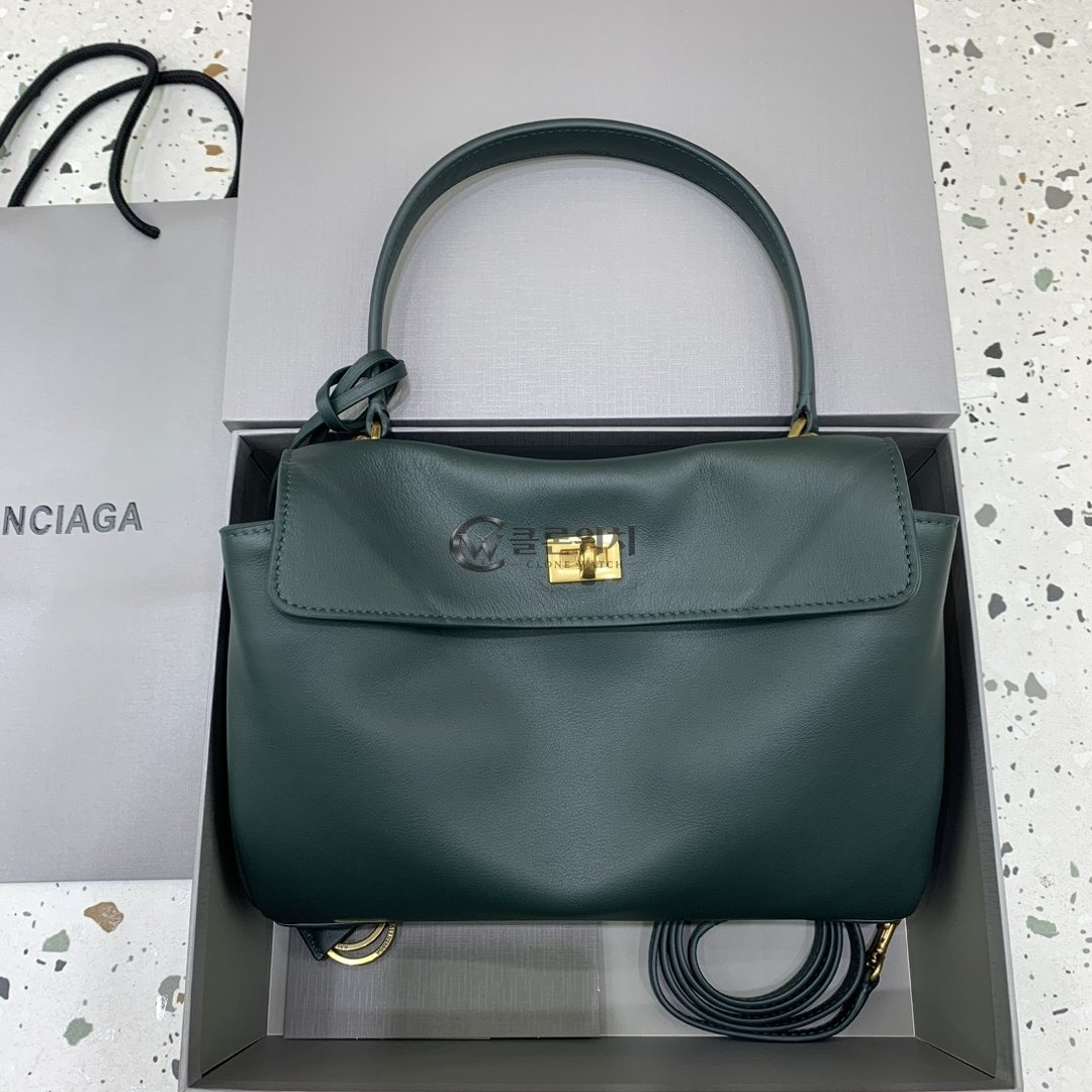 발렌시아가 Balenciaga Rodeo Handbag in Dark Green
