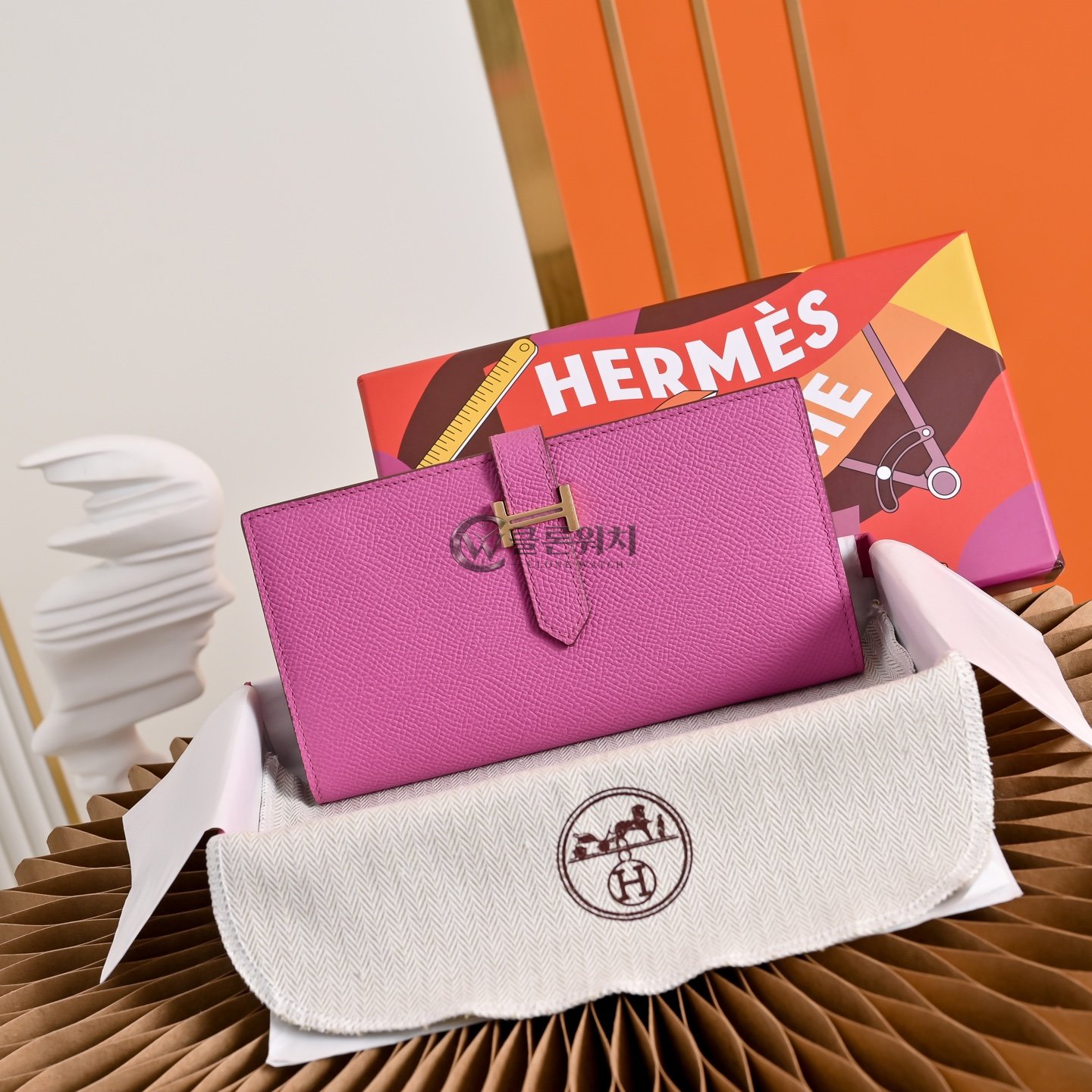 에르메스 Hermès Béarn Wallet – Pink