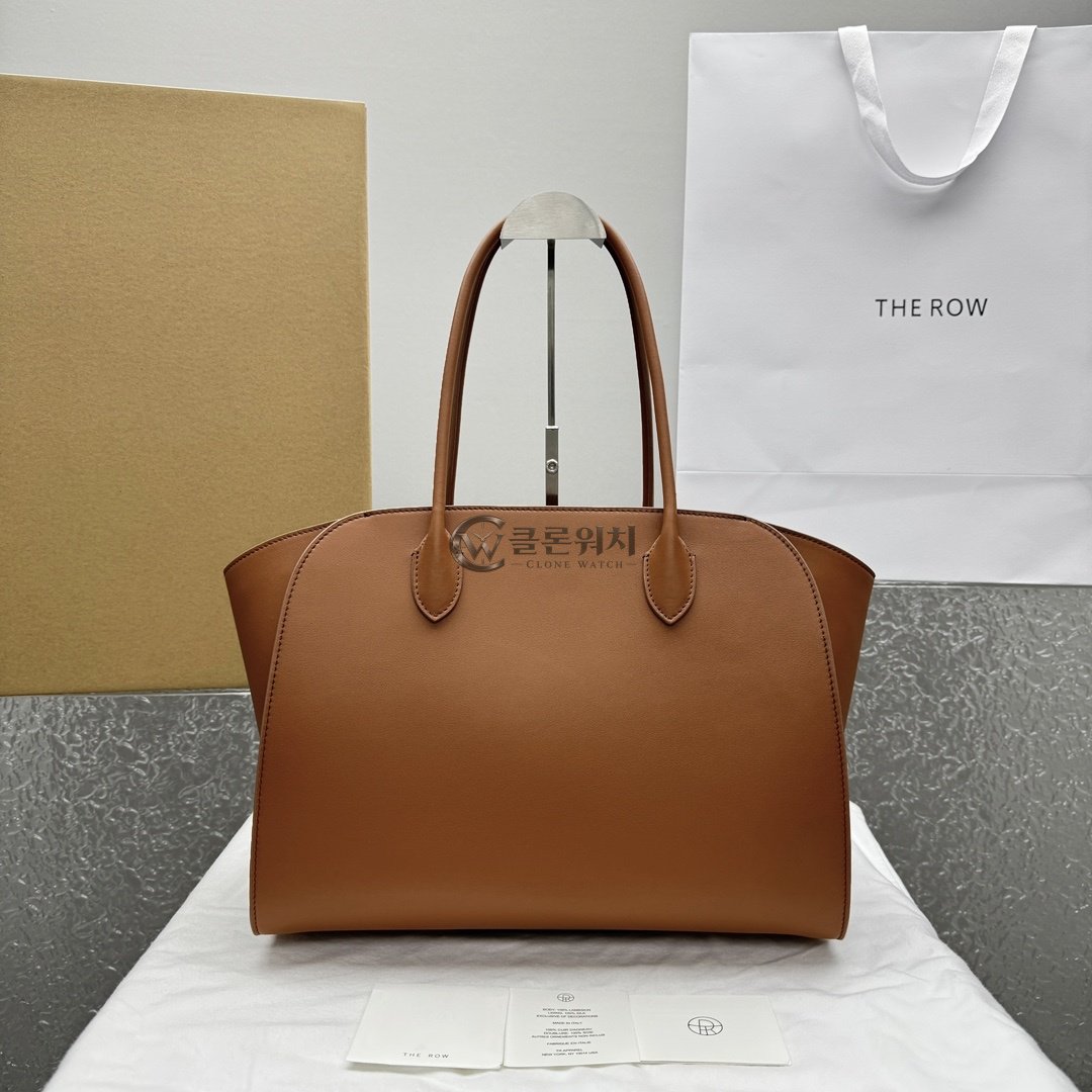 THE ROW Margaux 17 Leather Tote Bag – Brown