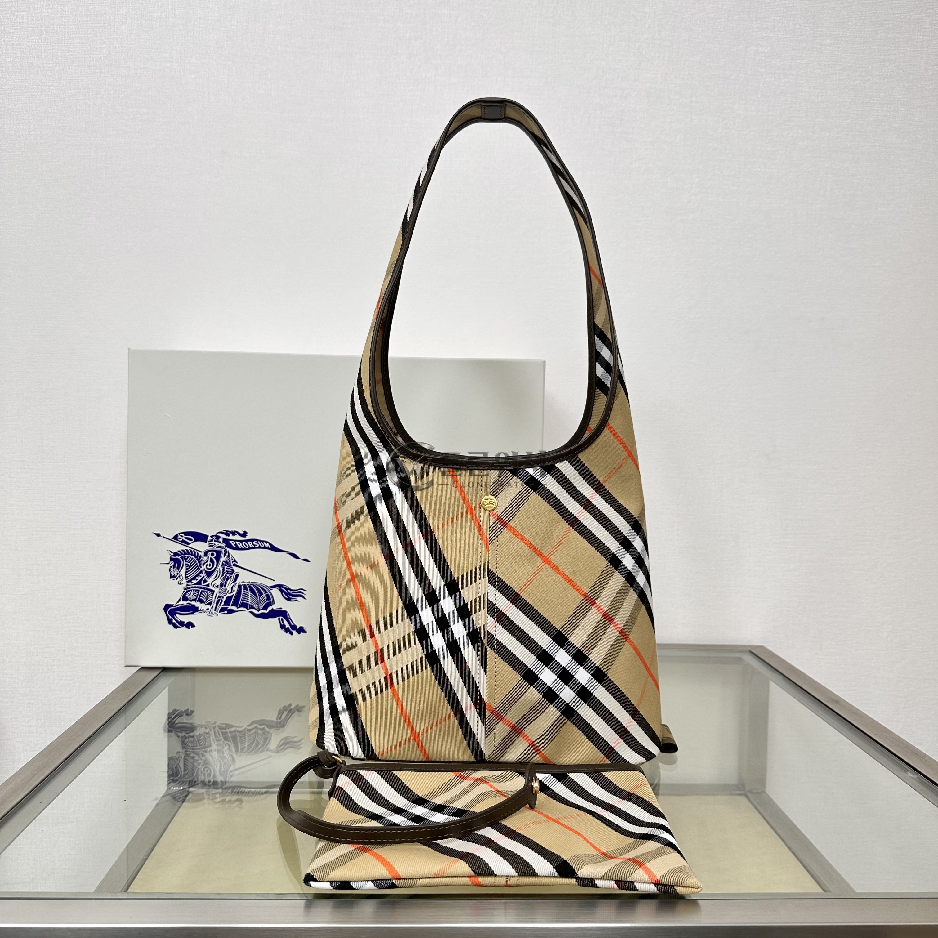 버버리 Burberry Vintage Check Shoulder Bag Archive Beige