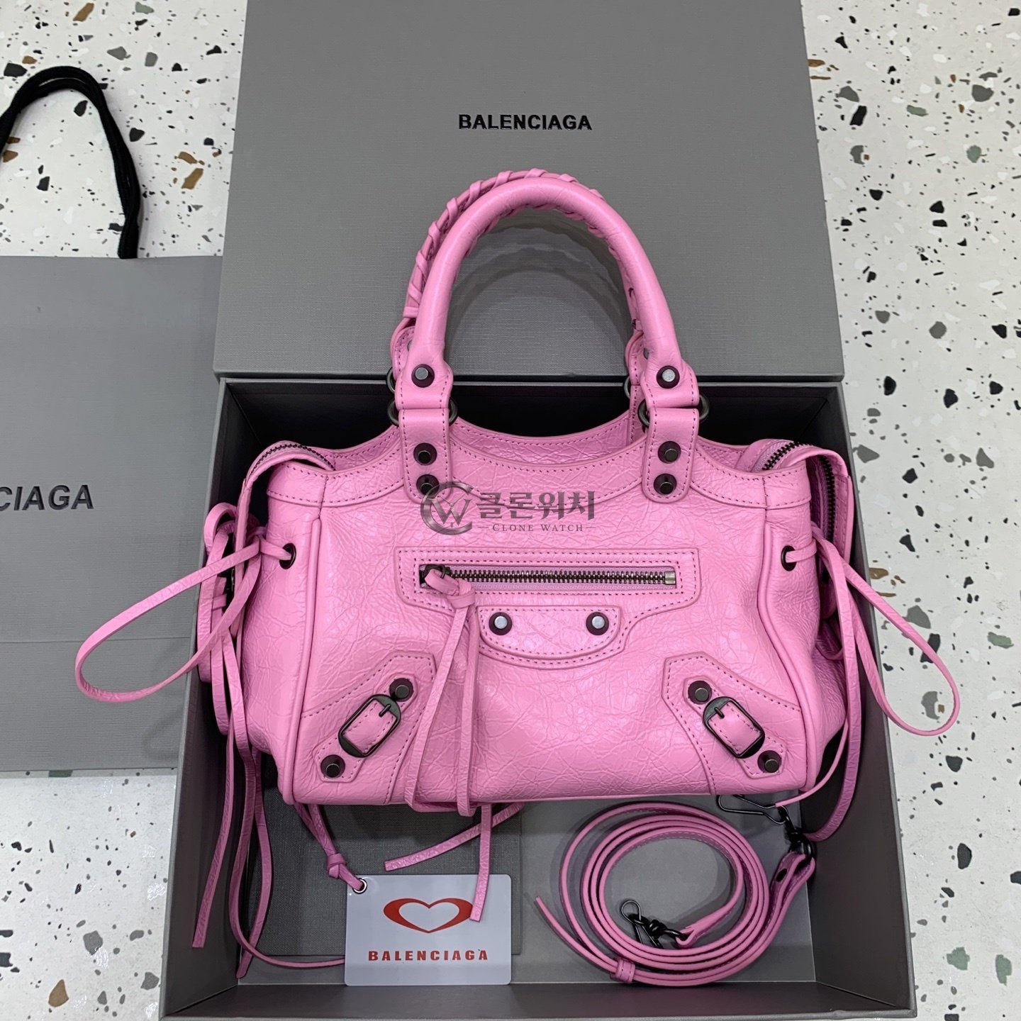 발렌시아가 Balenciaga Le City Mini Bag in Pink