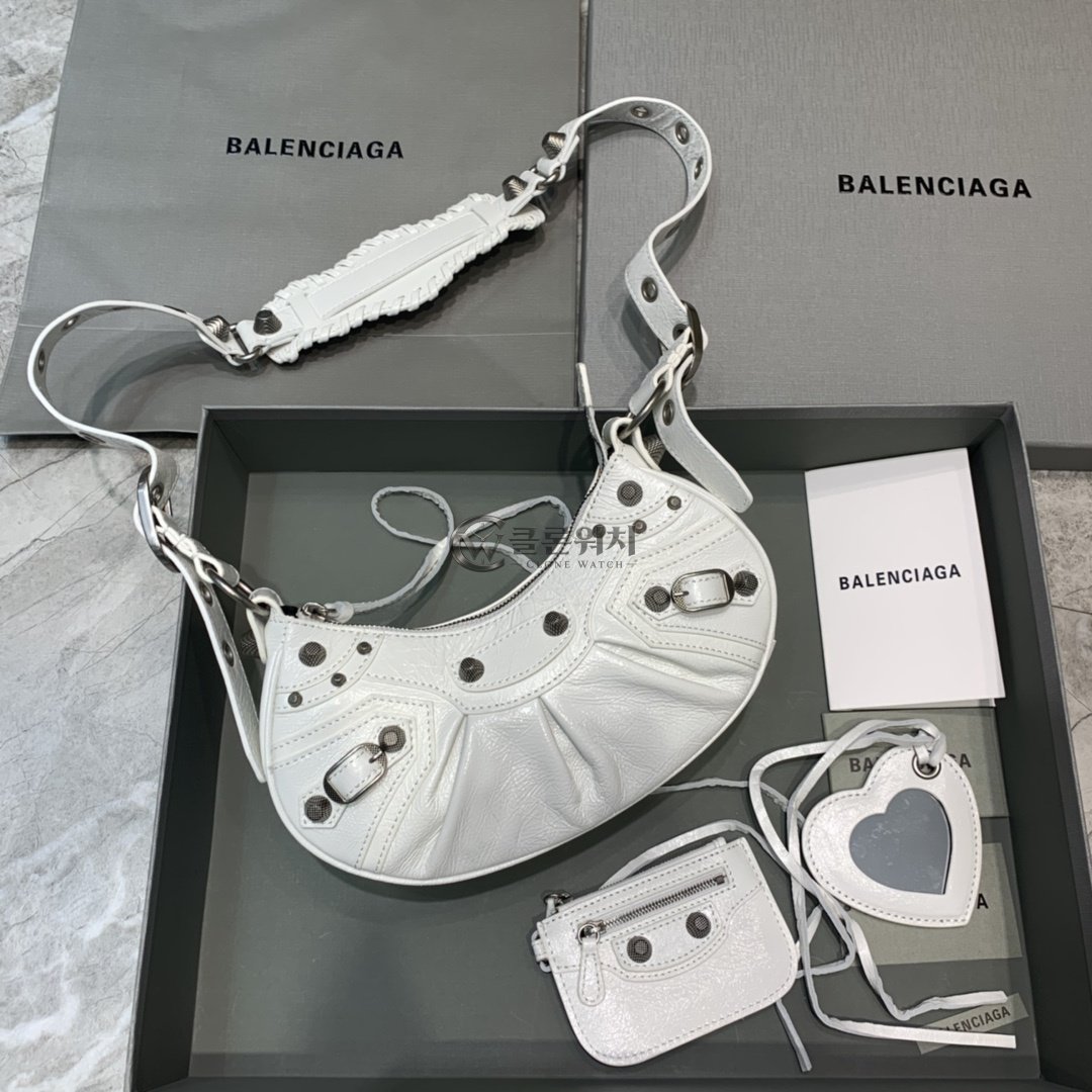 발렌시아가 Balenciaga Le Cagole XS Shoulder Bag in White