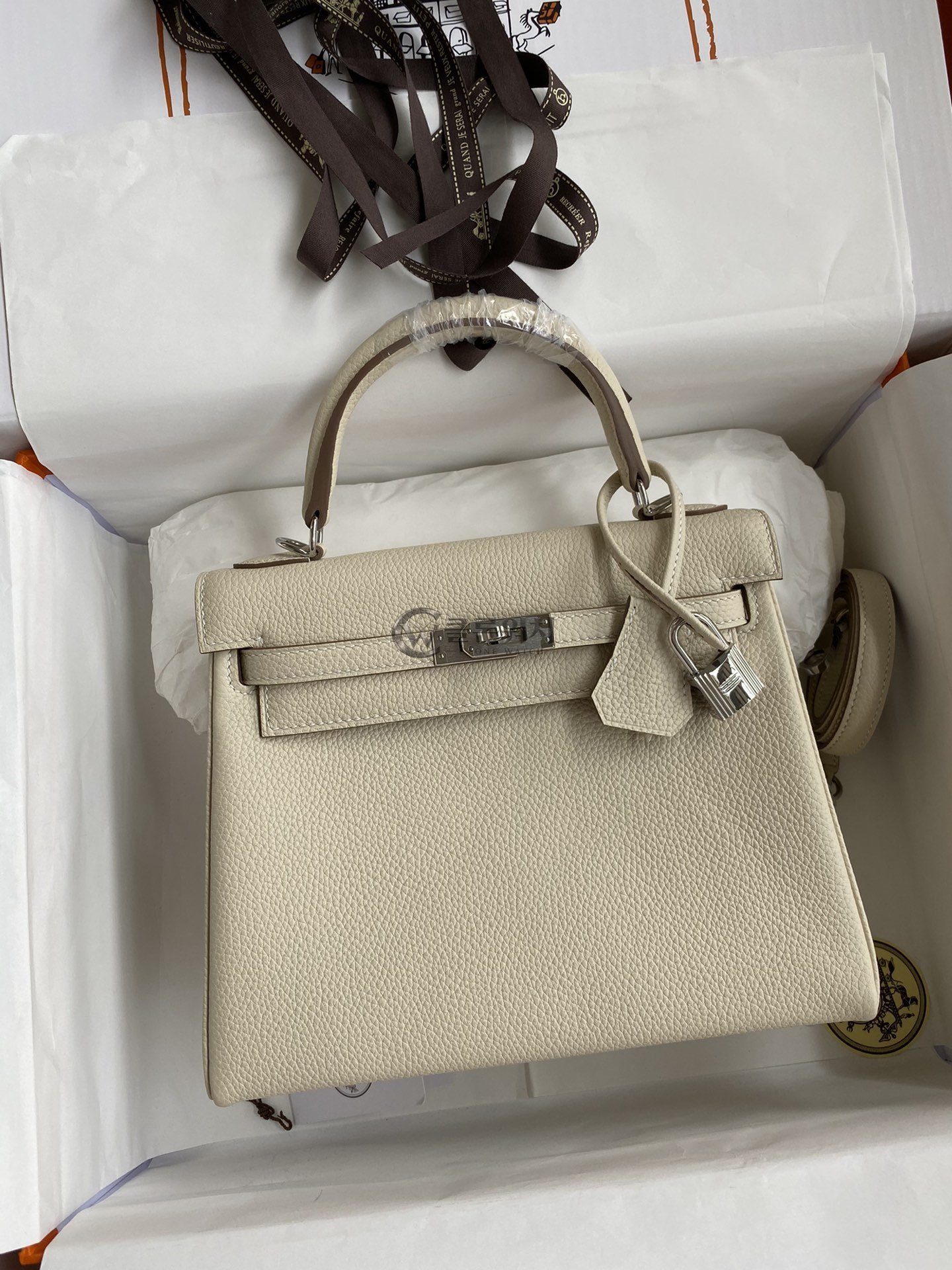 에르메스 Hermès Kelly Sellier Handbag in Craie