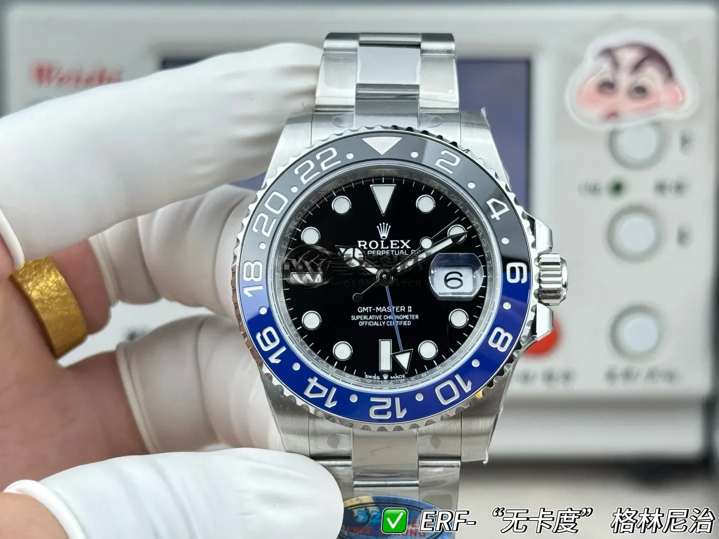 롤렉스 GMT-마스터 II 126710 BLNR 904L 스틸 ERF 1:1 베스트 에디션 오이스터 브레이슬릿 JH3285 (프리 스프렁)
