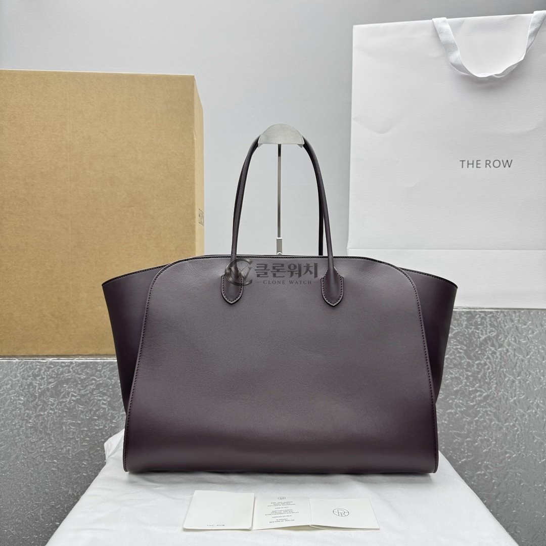 THE ROW Large N/S Park Tote in Acajou Dark Brown
