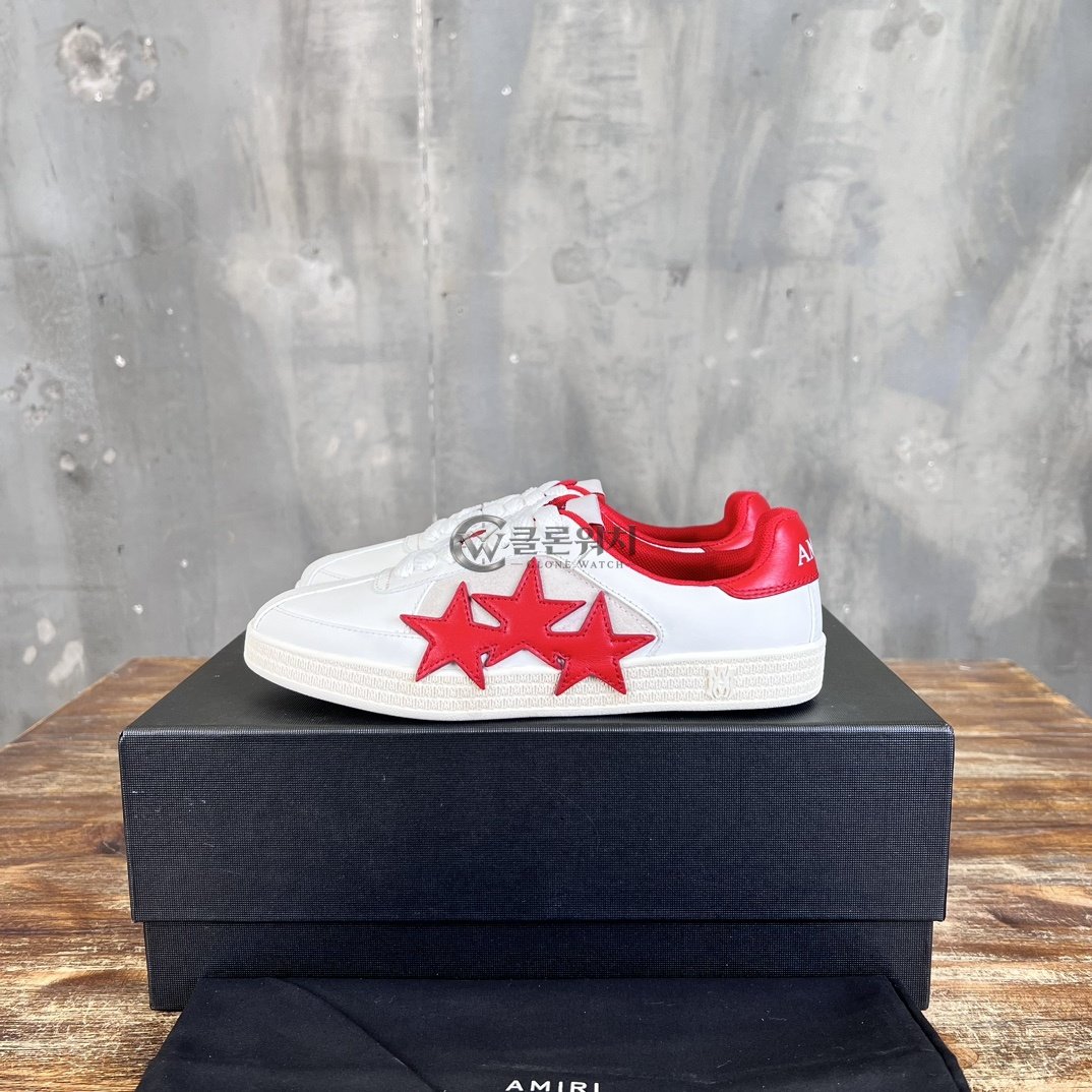 AMIRI Skel Top Low Sneakers - White/Red