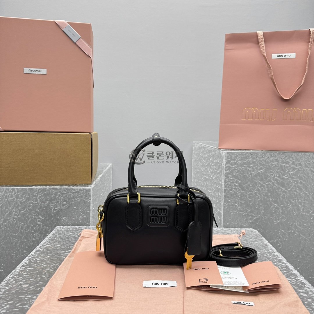 MIU MIU Black Arcadie Leather Bag