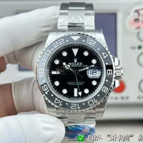 롤렉스 GMT-마스터 II 126710 GRNR 904L 스틸 ERF 1:1 베스트 에디션 오이스터 브레이슬릿 JH3285 (프리스프렁)