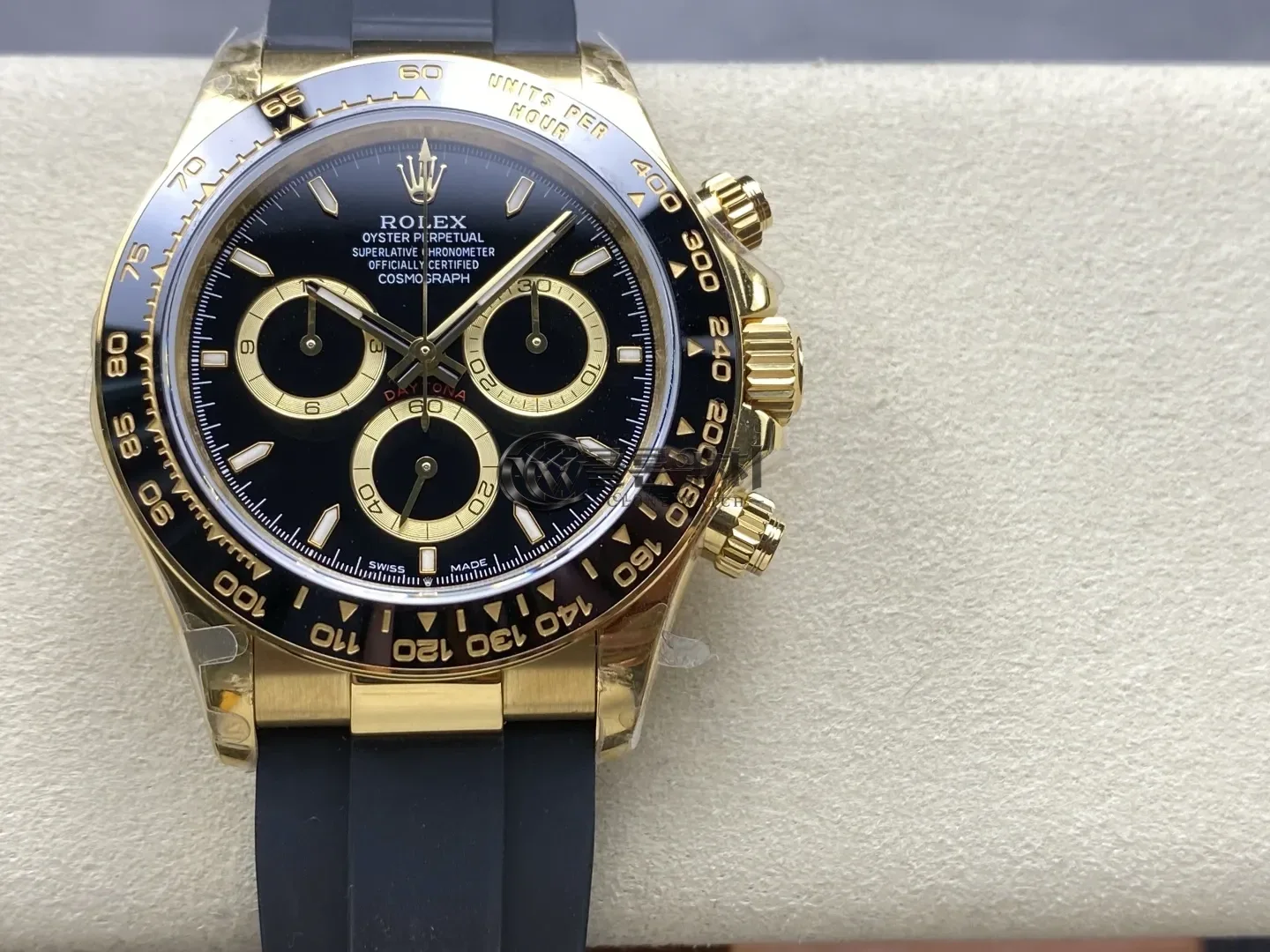 Rolex Daytona 126518 QF 1:1 Best Edition Black Dial on Oysterflex Strap SH4131 V11 (Weighted)