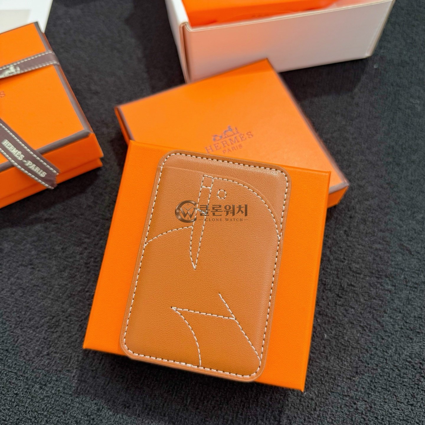 에르메스 Hermès H Sellier Card Holder – Gold