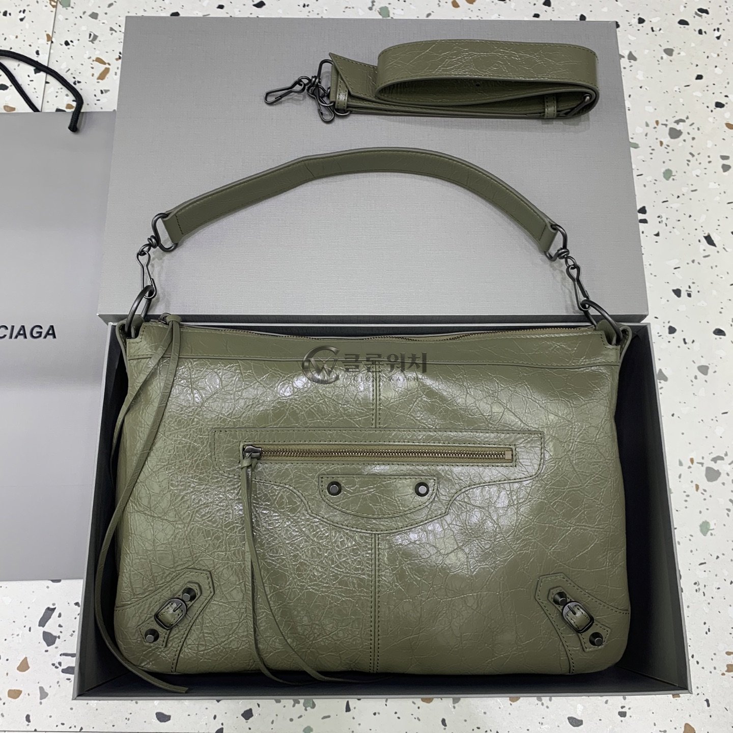 발렌시아가 Balenciaga Le City Large Bag in Khaki