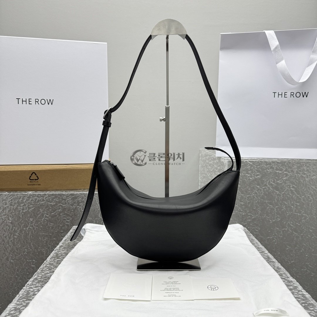 THE ROW Half Moon Bag in Black