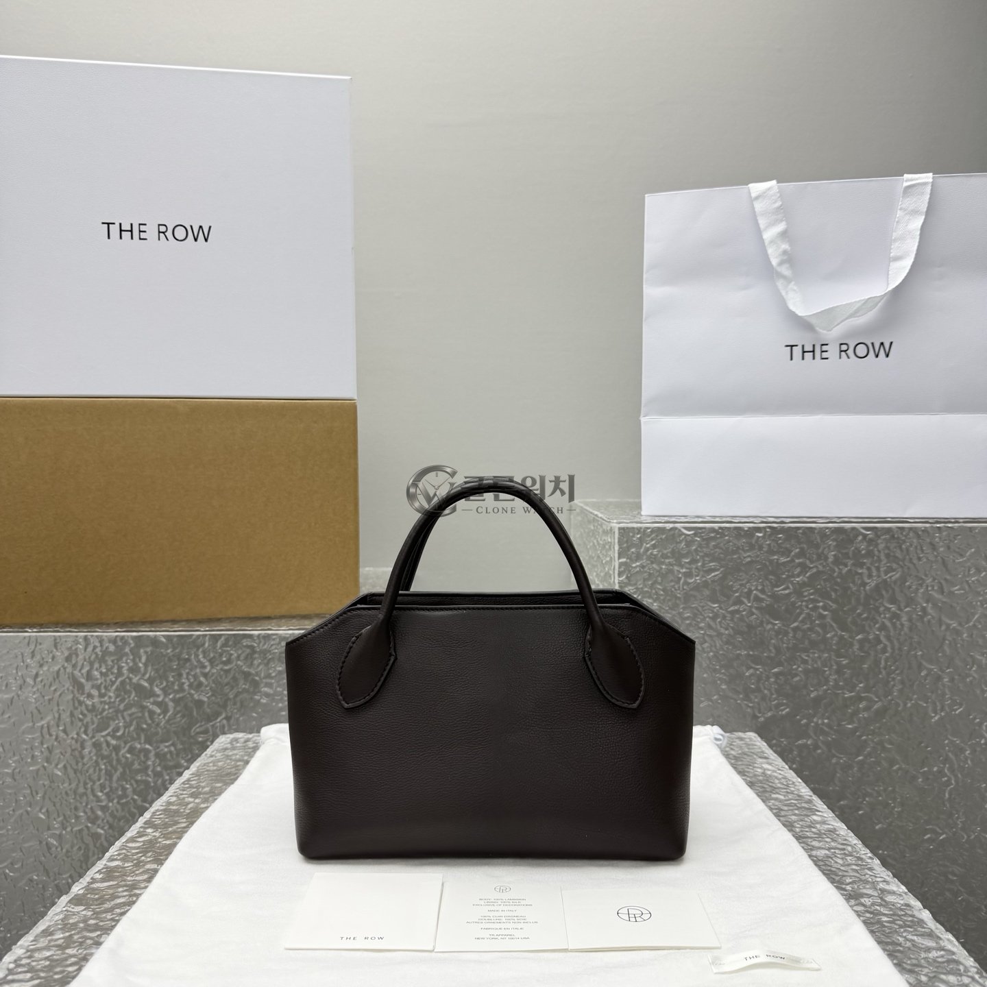 THE ROW Margaux 10 Bag in Dark Brown