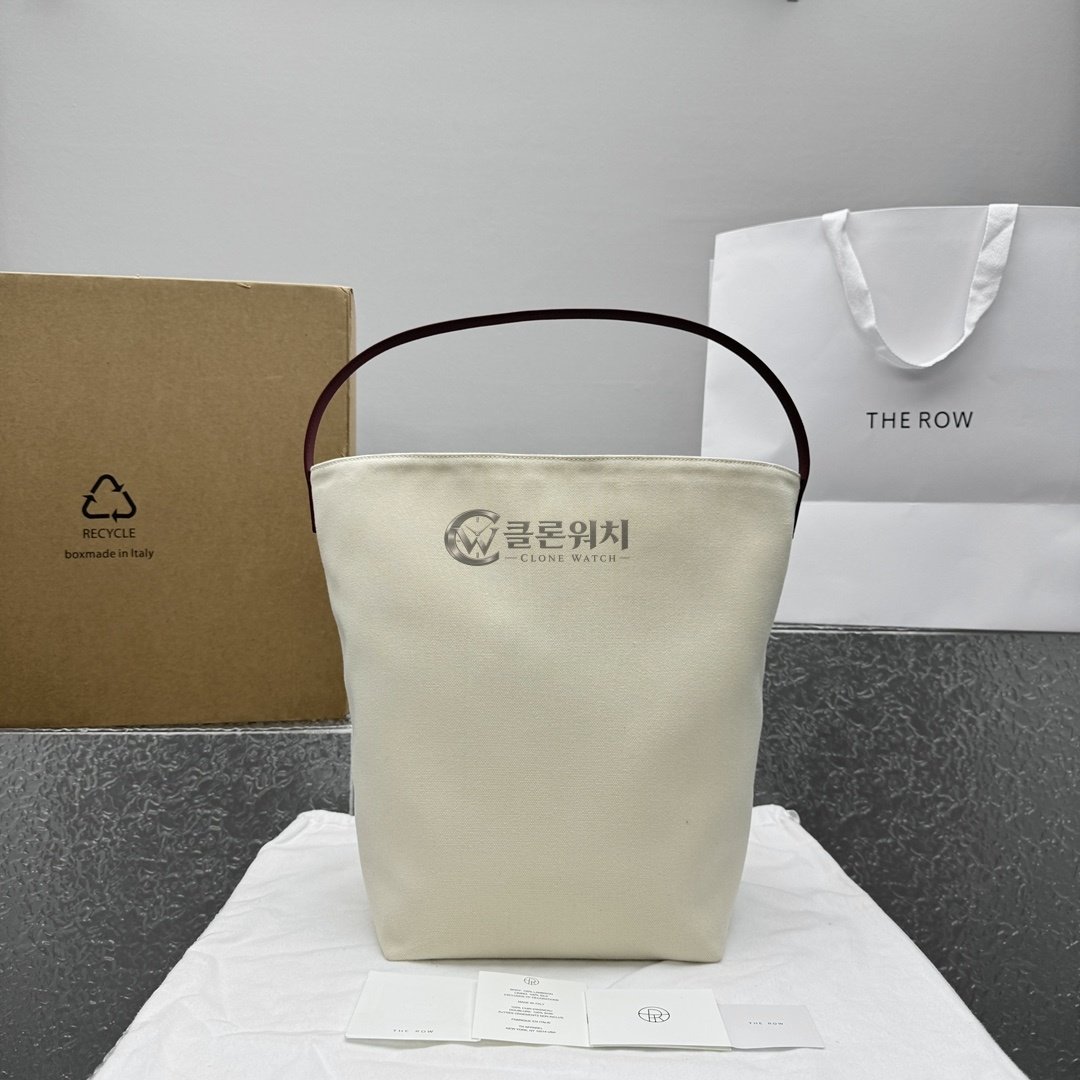 THE ROW Large N/S Canvas Tote in Natural