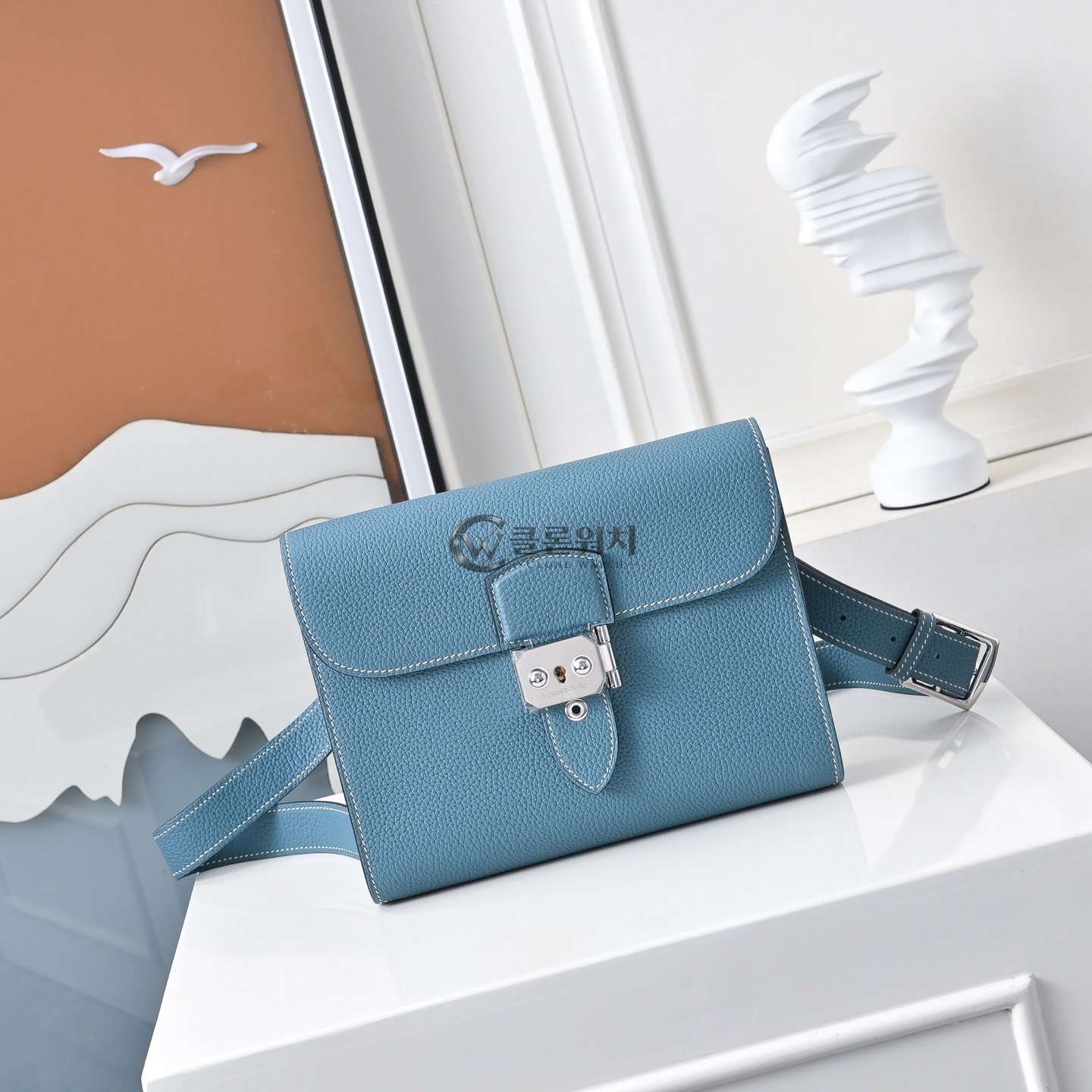 에르메스 Hermès Geta Bag in Blue