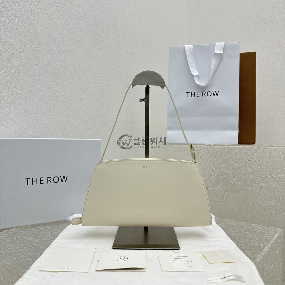 더로우 베이지 레더 숄더백