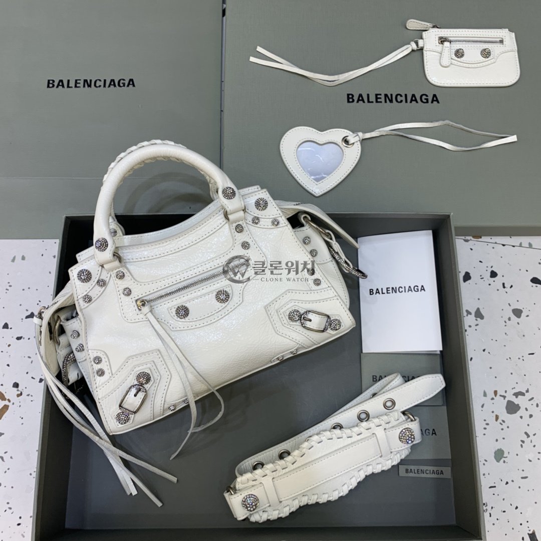 발렌시아가 Balenciaga Le City Small Bag in White