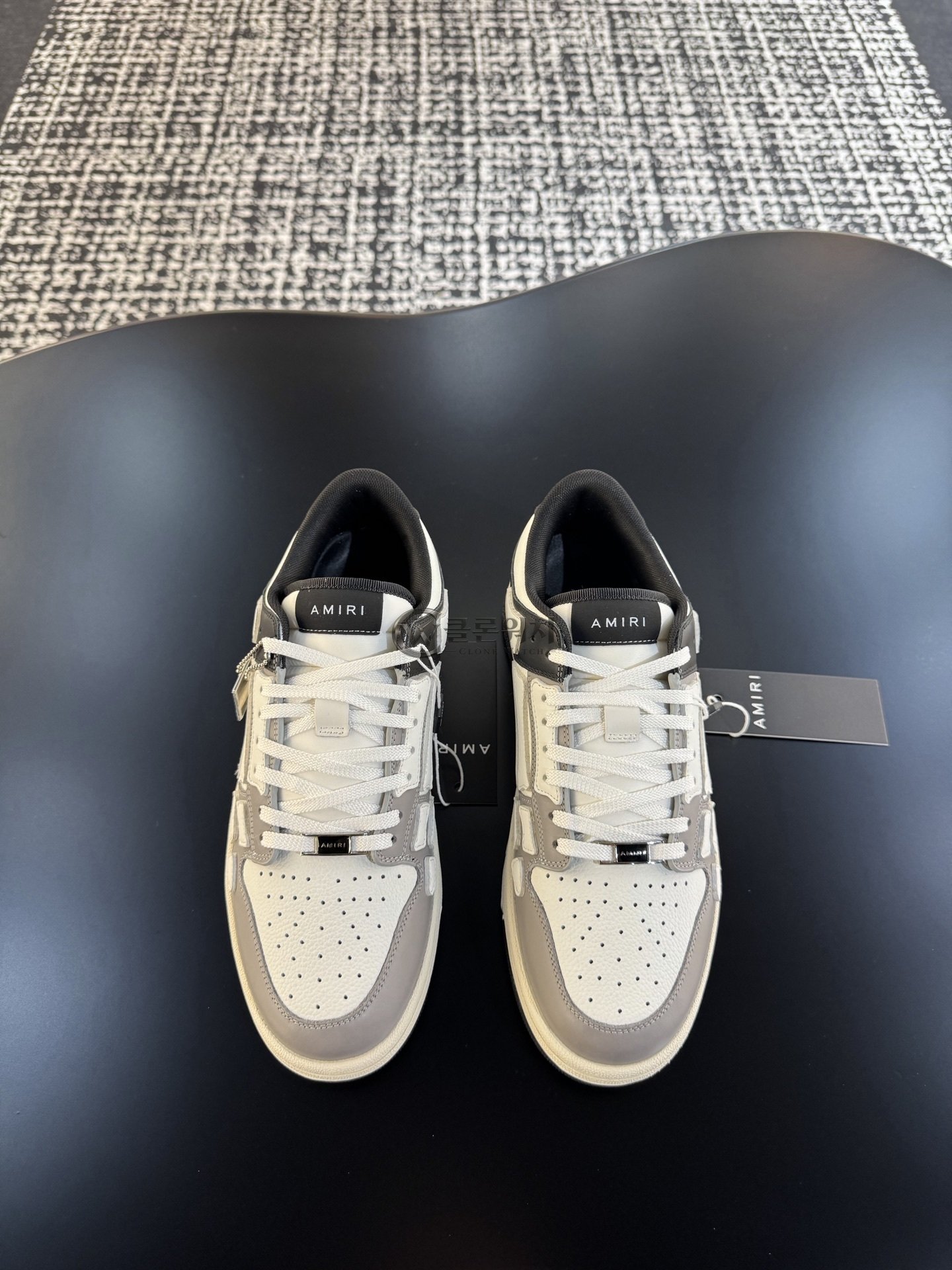 AMIRI Classic Low Two-Tone Sneakers – White/Grey