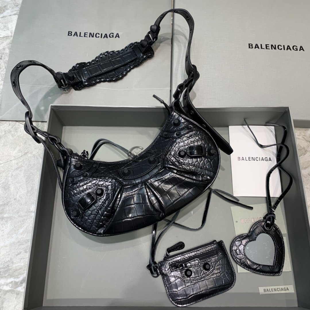 발렌시아가 Balenciaga Le Cagole Small Shoulder Bag in Black