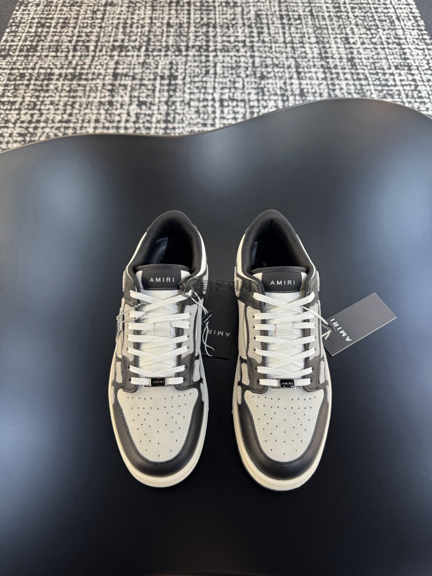 AMIRI Skel Top Low Sneakers - Black/White